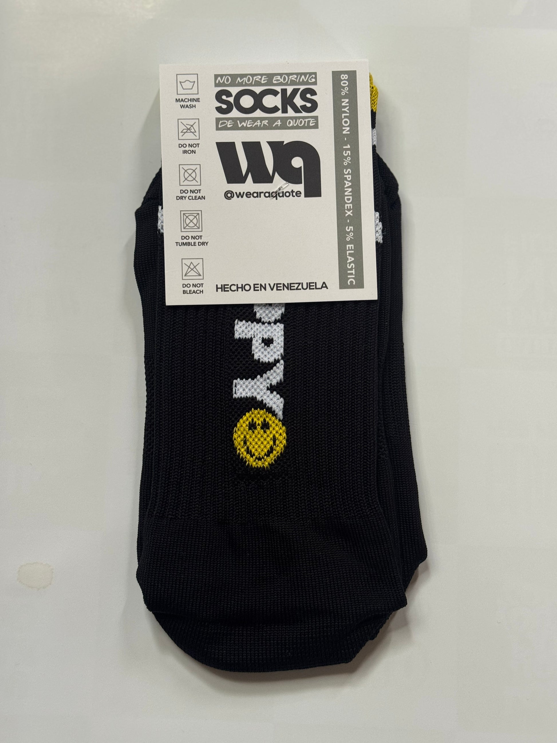 Choose Happy WAQ tube socks — Hecho en Venezuela athletic socks