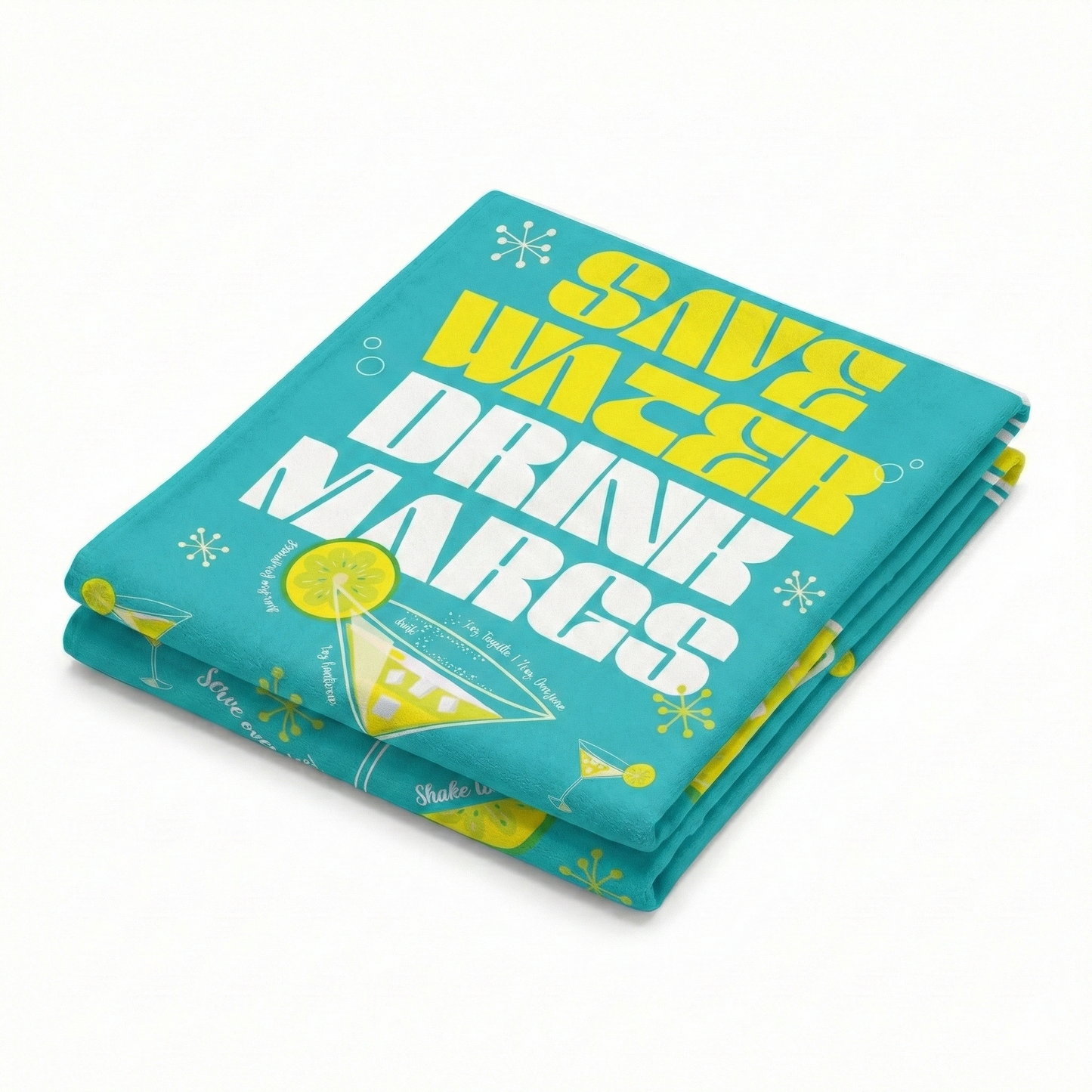 Toalla Microsuede Save Water, Drink Margs