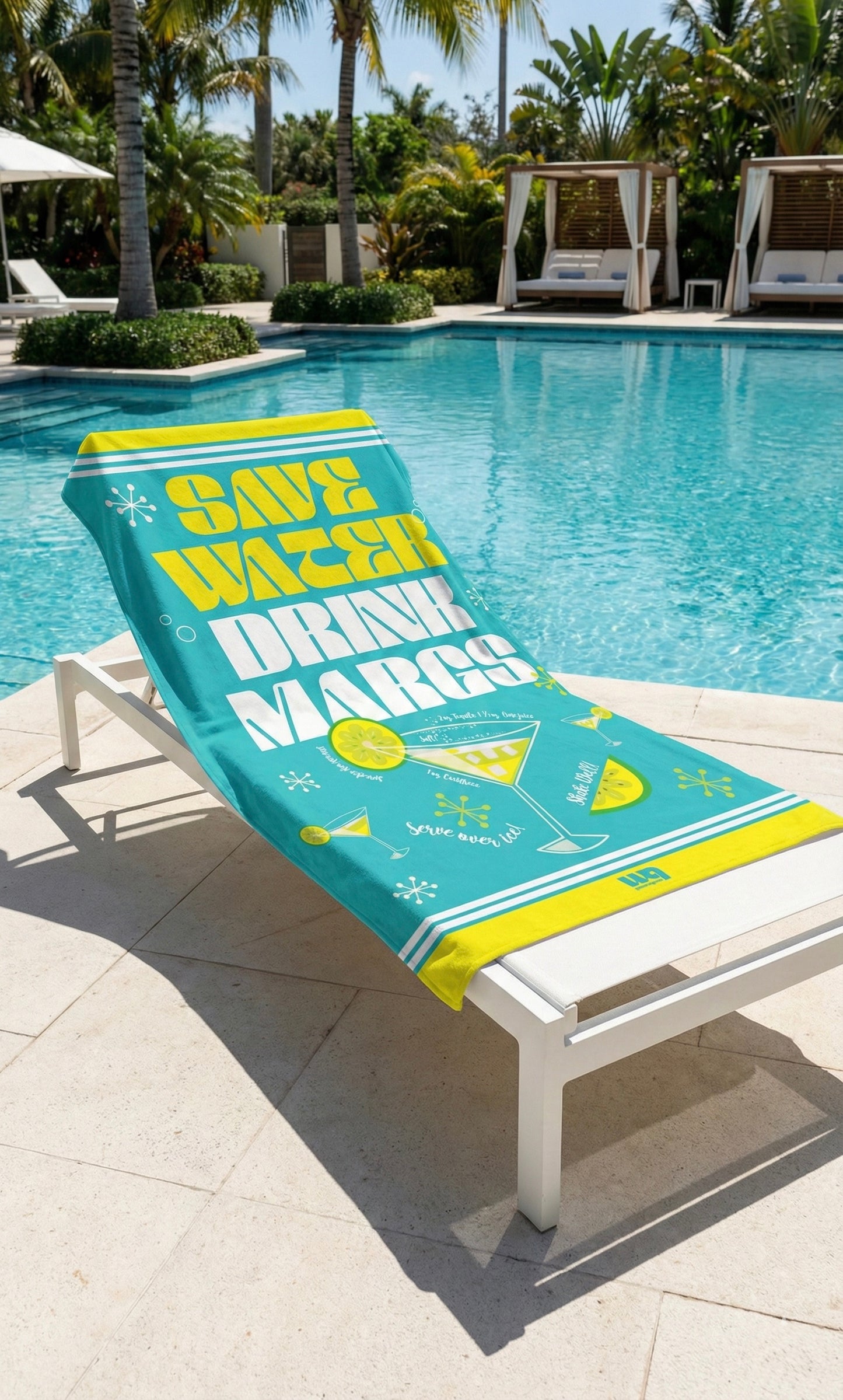 Toalla Microsuede Save Water, Drink Margs