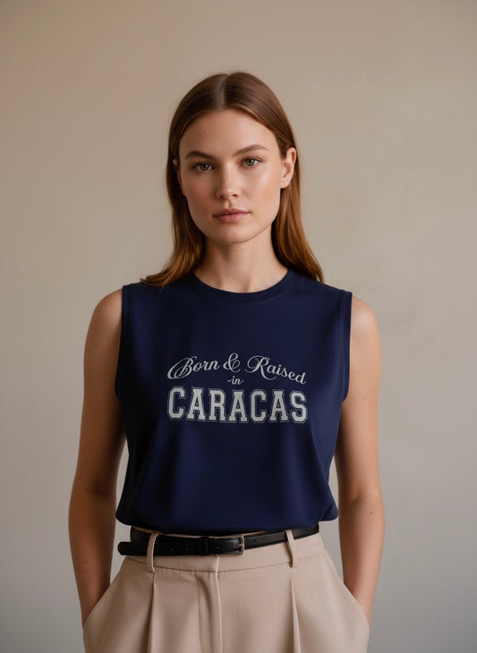 Born & Raised in Caracas Navy Blue