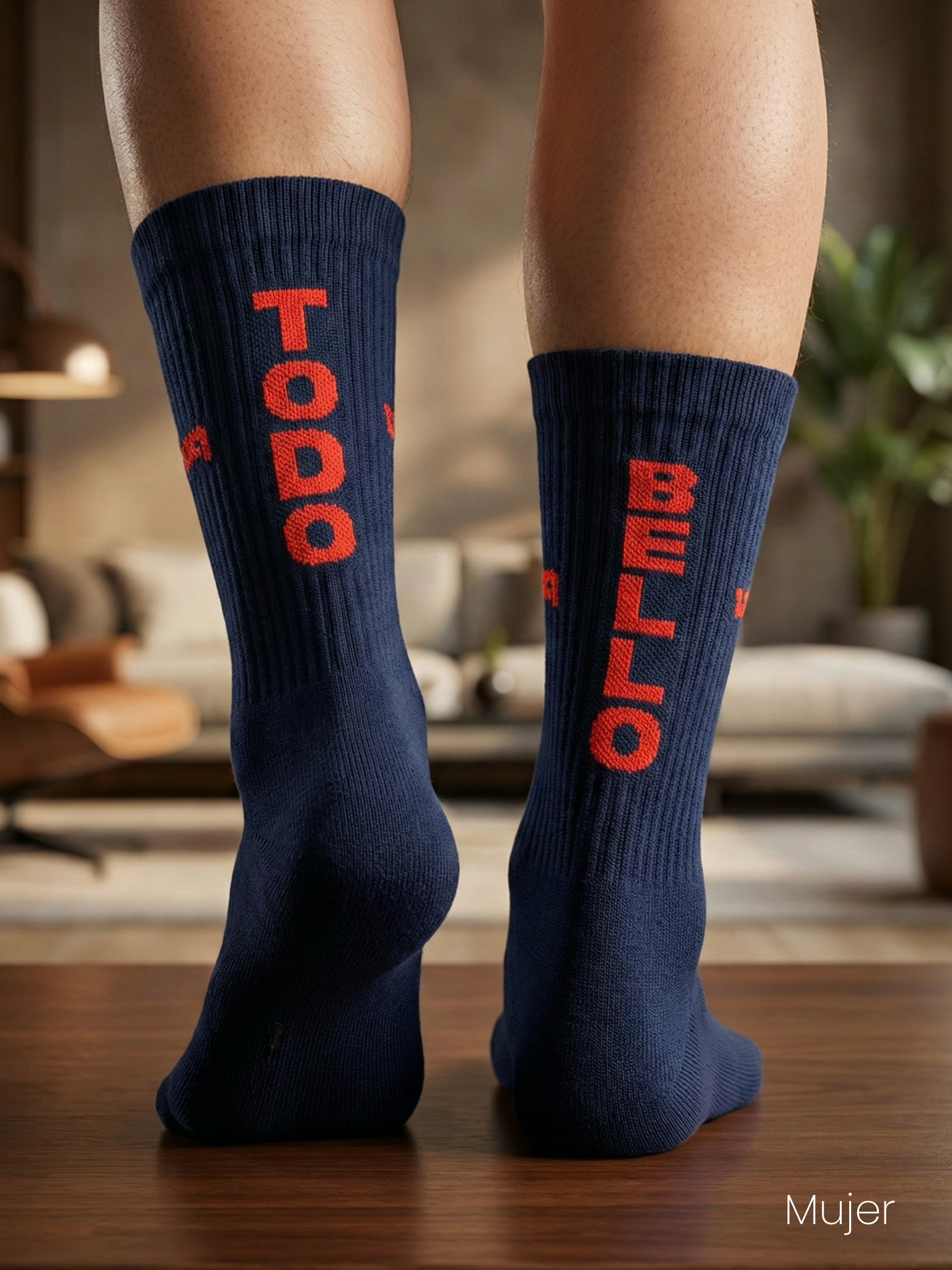 Todo Bello athletic socks flat lay — Wear a Quote Caracas
