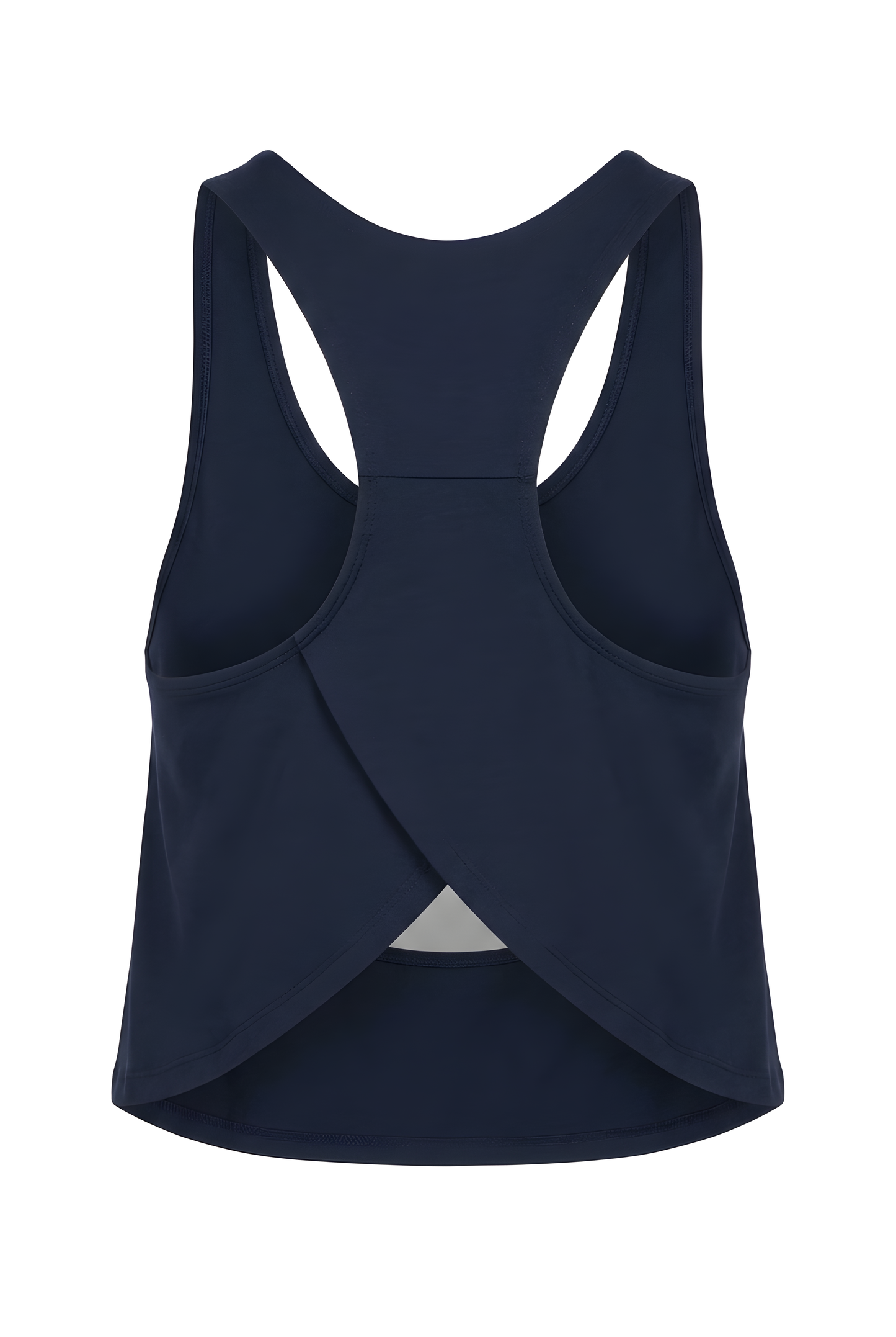 Las Vueltas dan Mucha Vida Cotica tank flat lay — Wear a Quote navy crop top