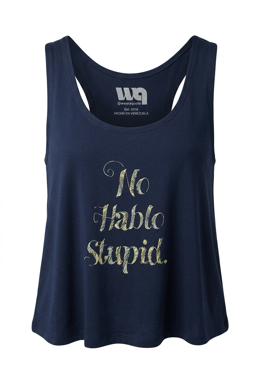 Wear a Quote Cotica crossback tank top back view — white WAQ athletic top